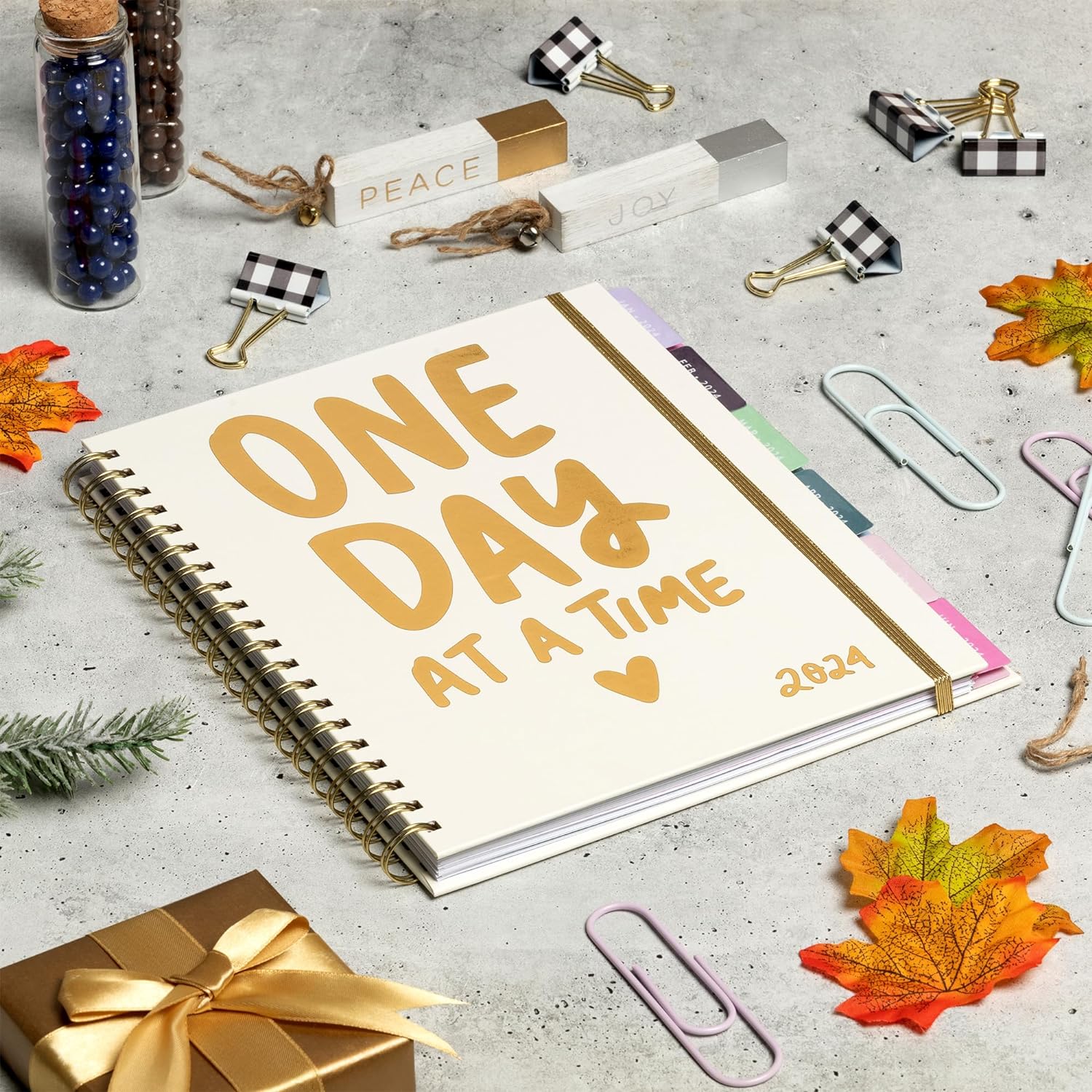 2024 One Day At A Time Large Spiral Planner