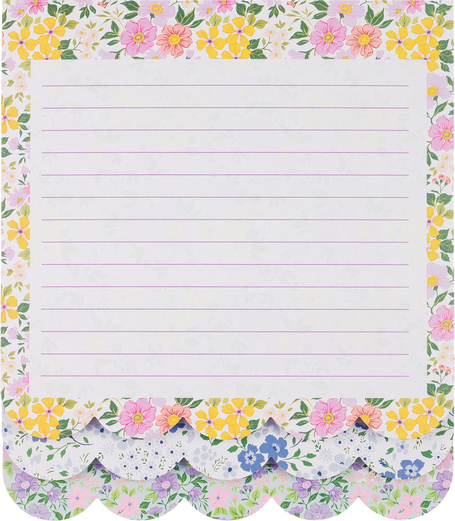 Layered Notepad Floral 6.5x7