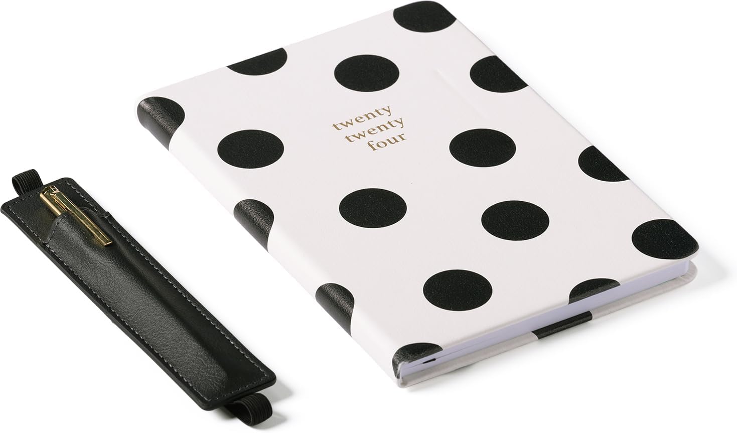 2024 Polka Dot with Pen and Pouch 6x8 Bound Planner