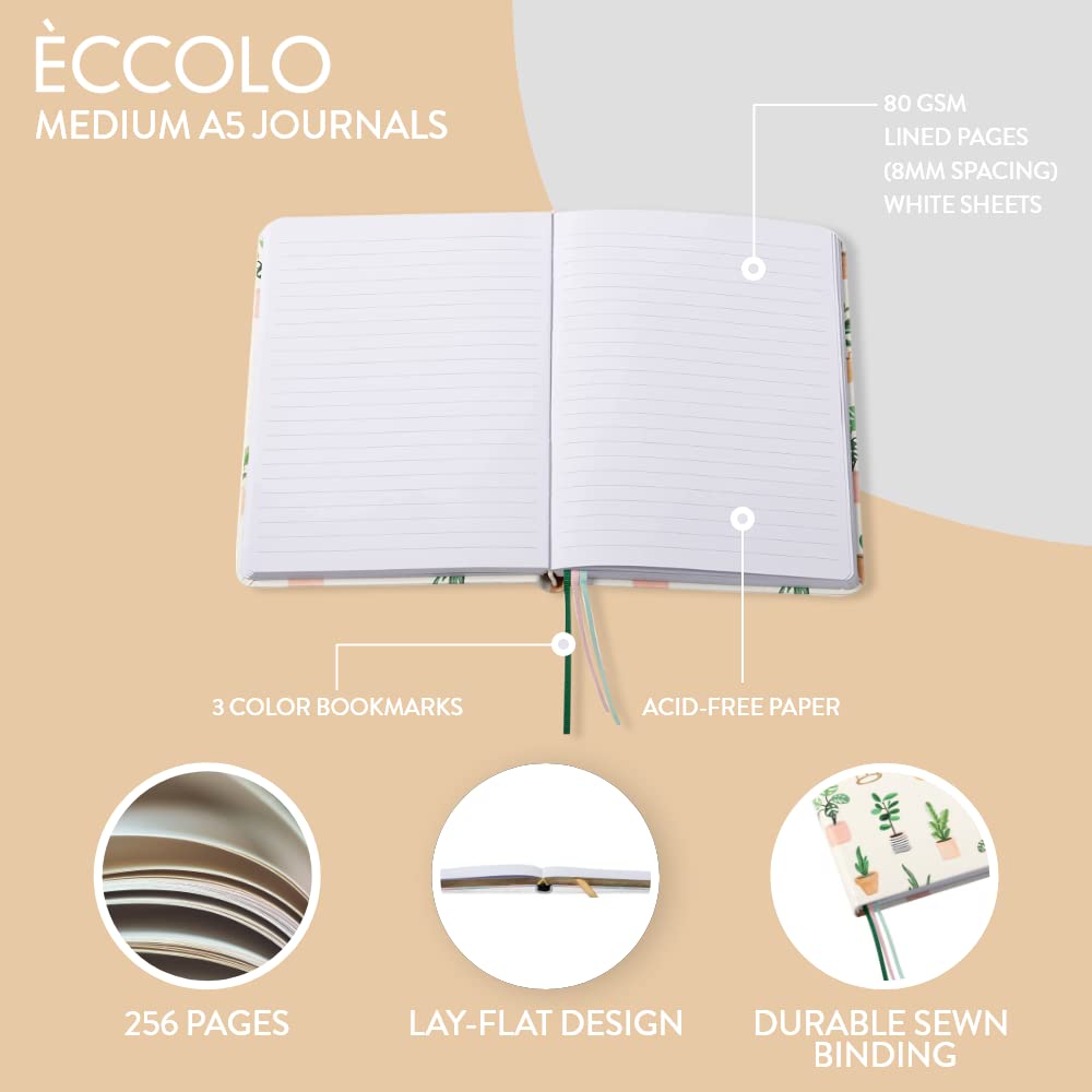 256 Ruled White Pages Notebook