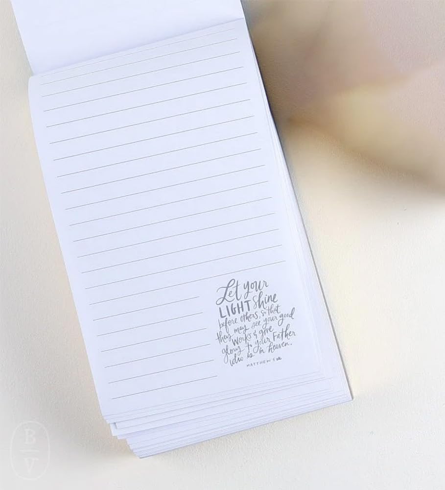 365 Inspirational Bible Verses for Notes - Eccolo Christian List Note Pad - Cream, 4.5x8 Inches