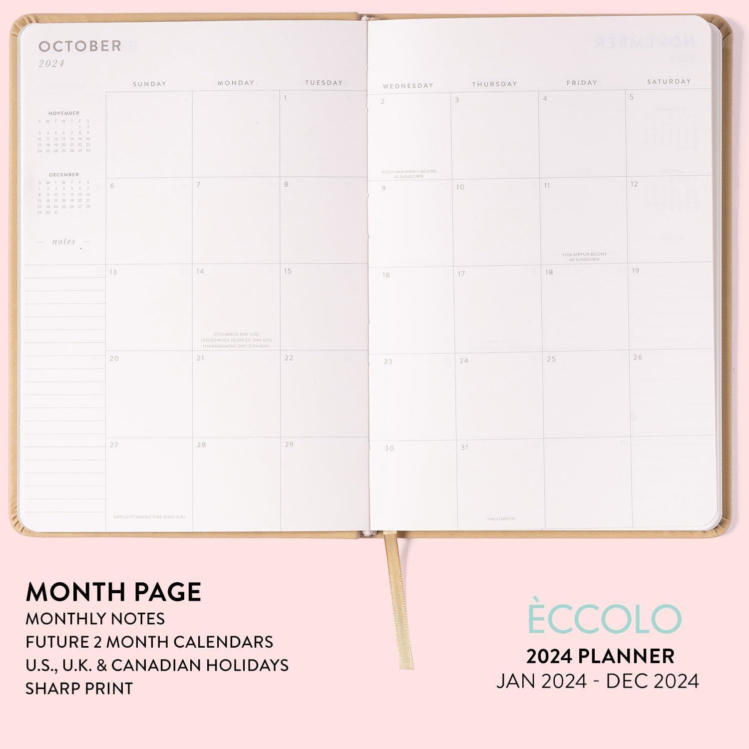 2024 Cream Eucalyptus 6x8 Bound Planner