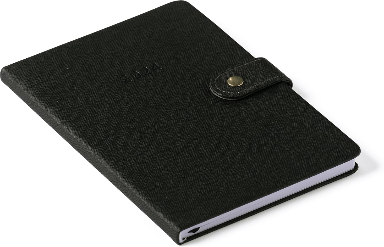 2024 Black with Tab Closure 6x8 Bound Planner