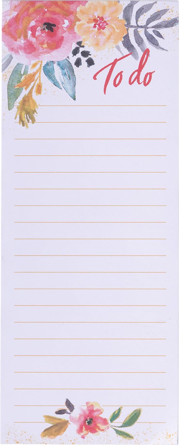 Eccolo Floral Watercolor To Do List Notepad