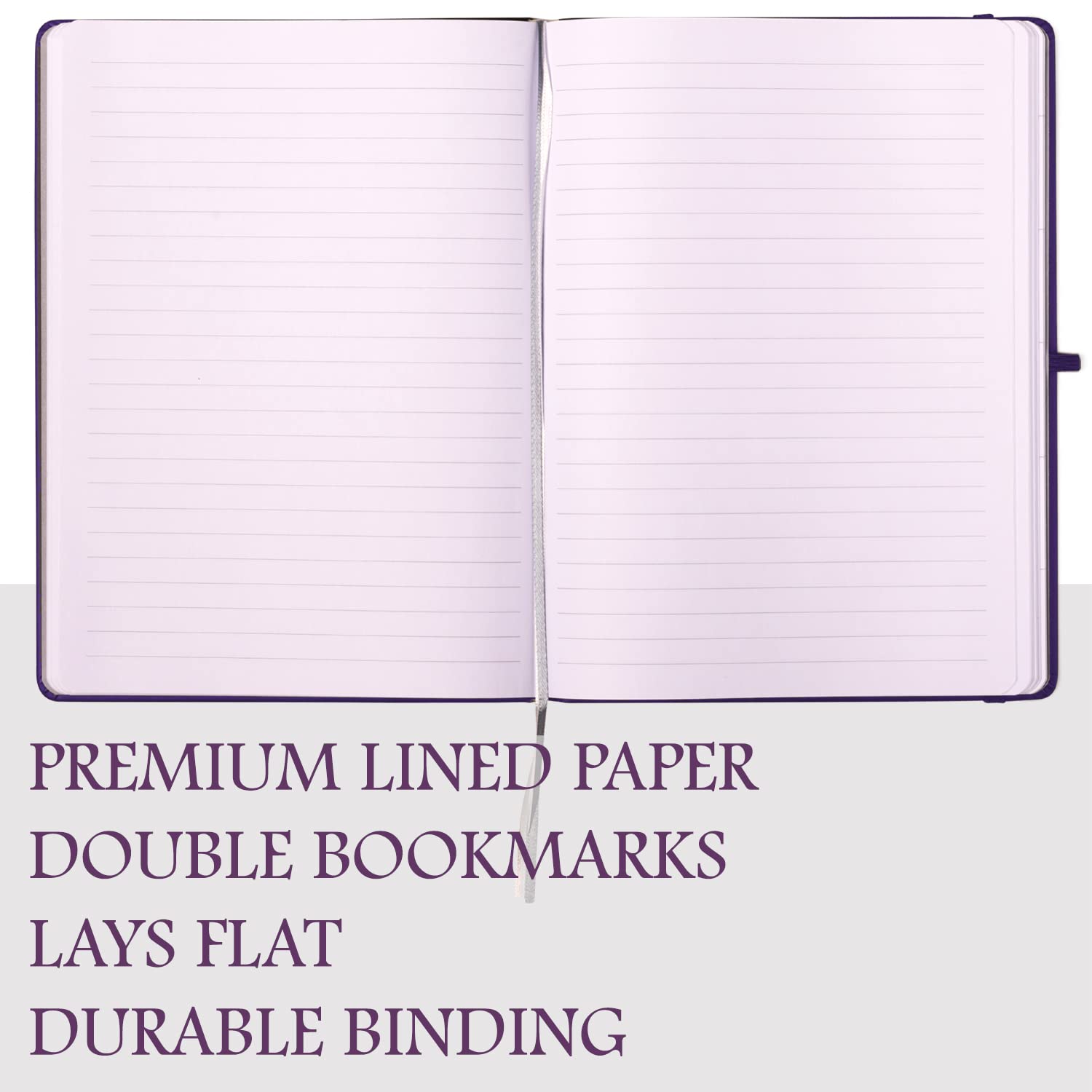 192 Pages Cream Lined Paper Journal Eggplant
