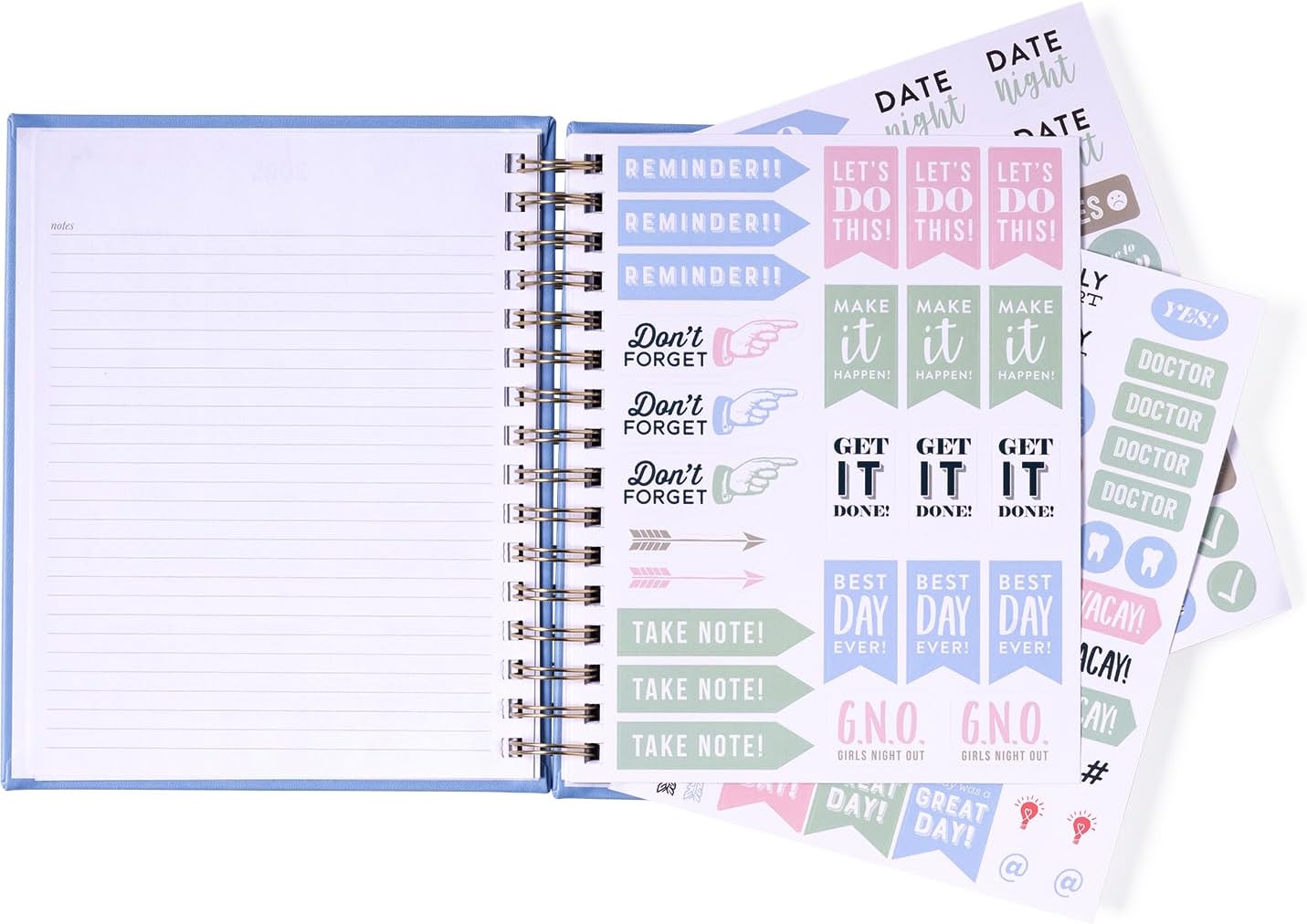 2024 Blue Daisy Spiral Fun Planner