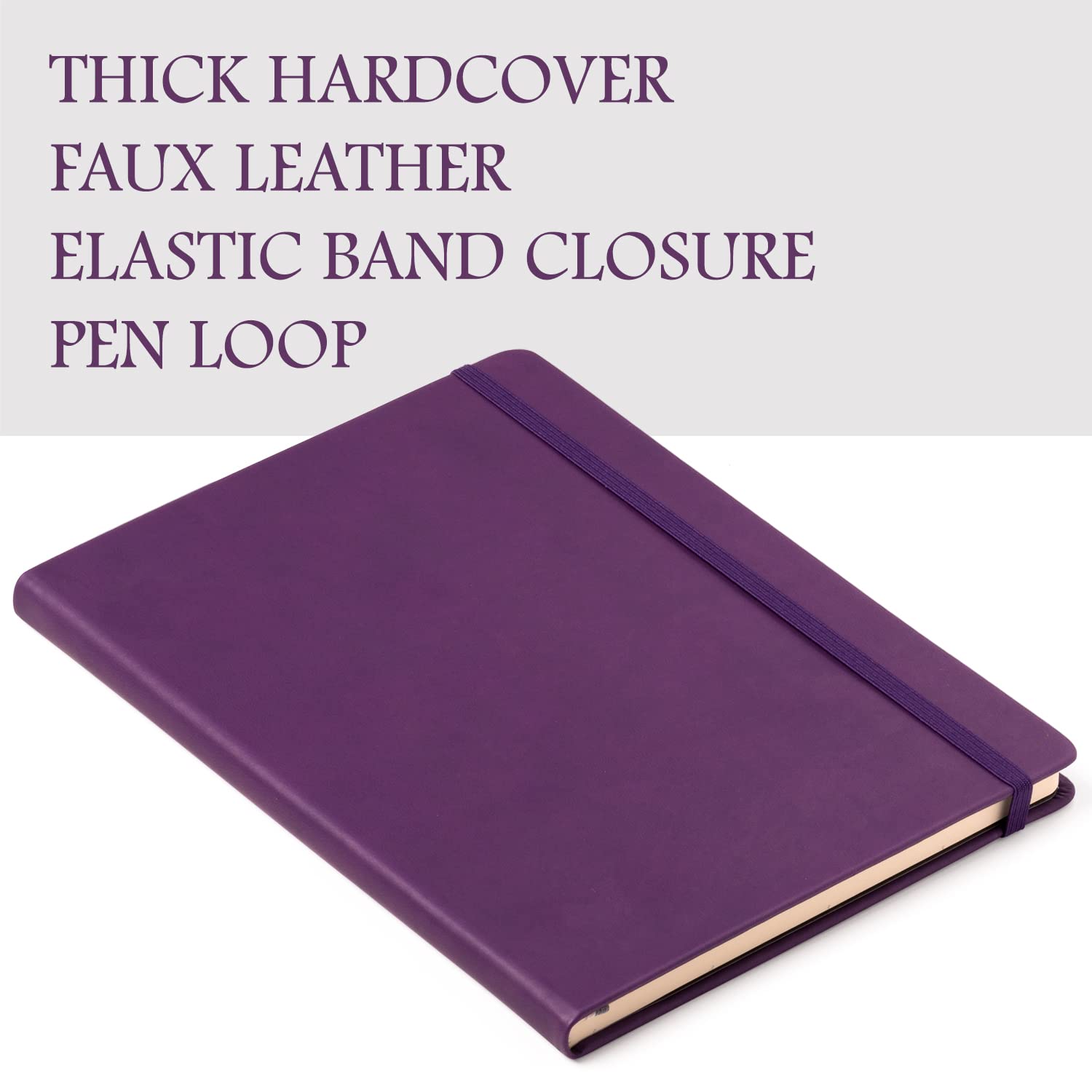 Eggplant Eccolo Journal with 192 Pages of Cream Lined Paper