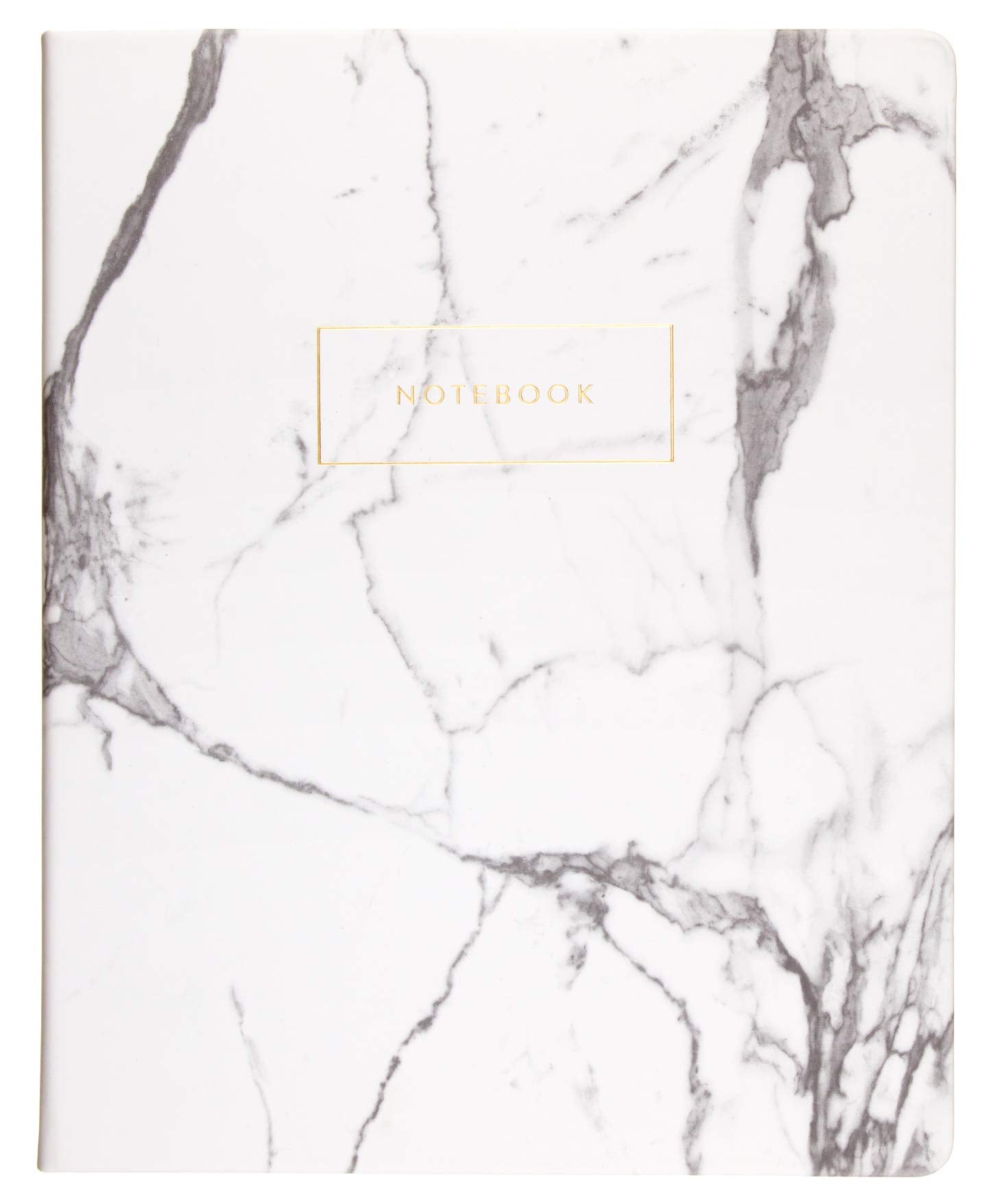 Eccolo Large Lined Journal White Marble Cover