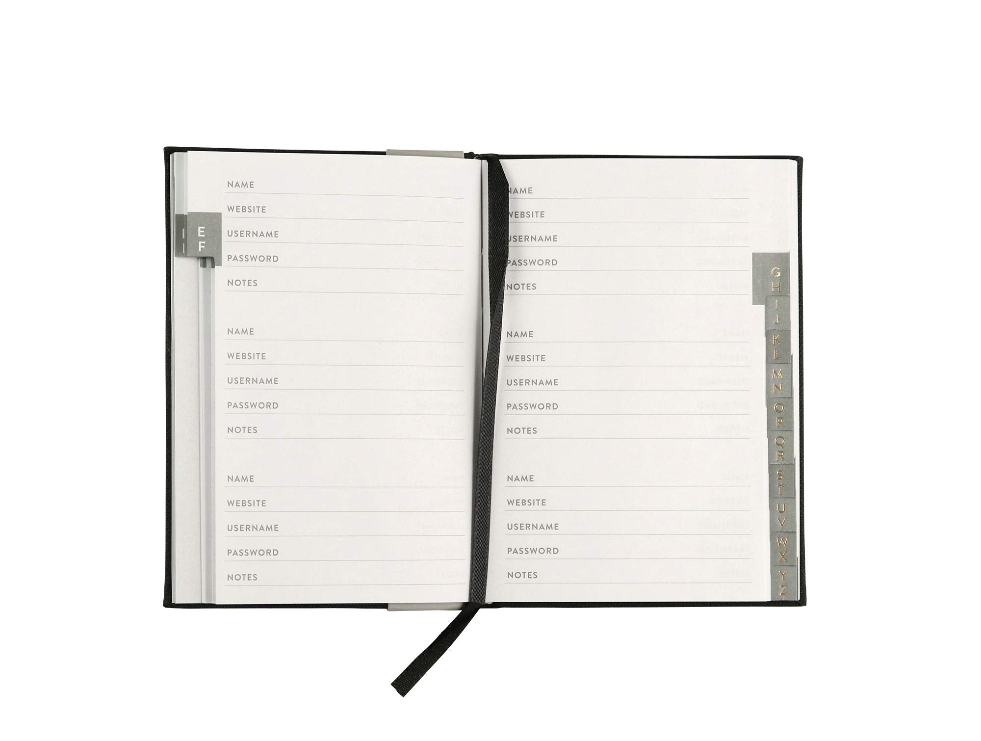 Keep Track of Passwords Book