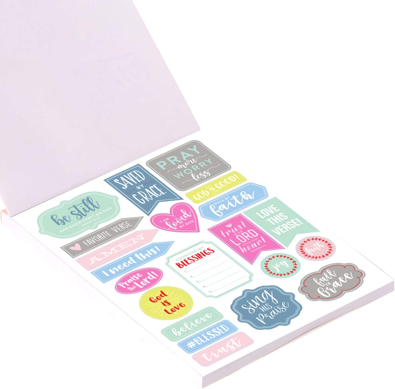 Inspirational Sticker Page Eccolo Faith Sticker Book