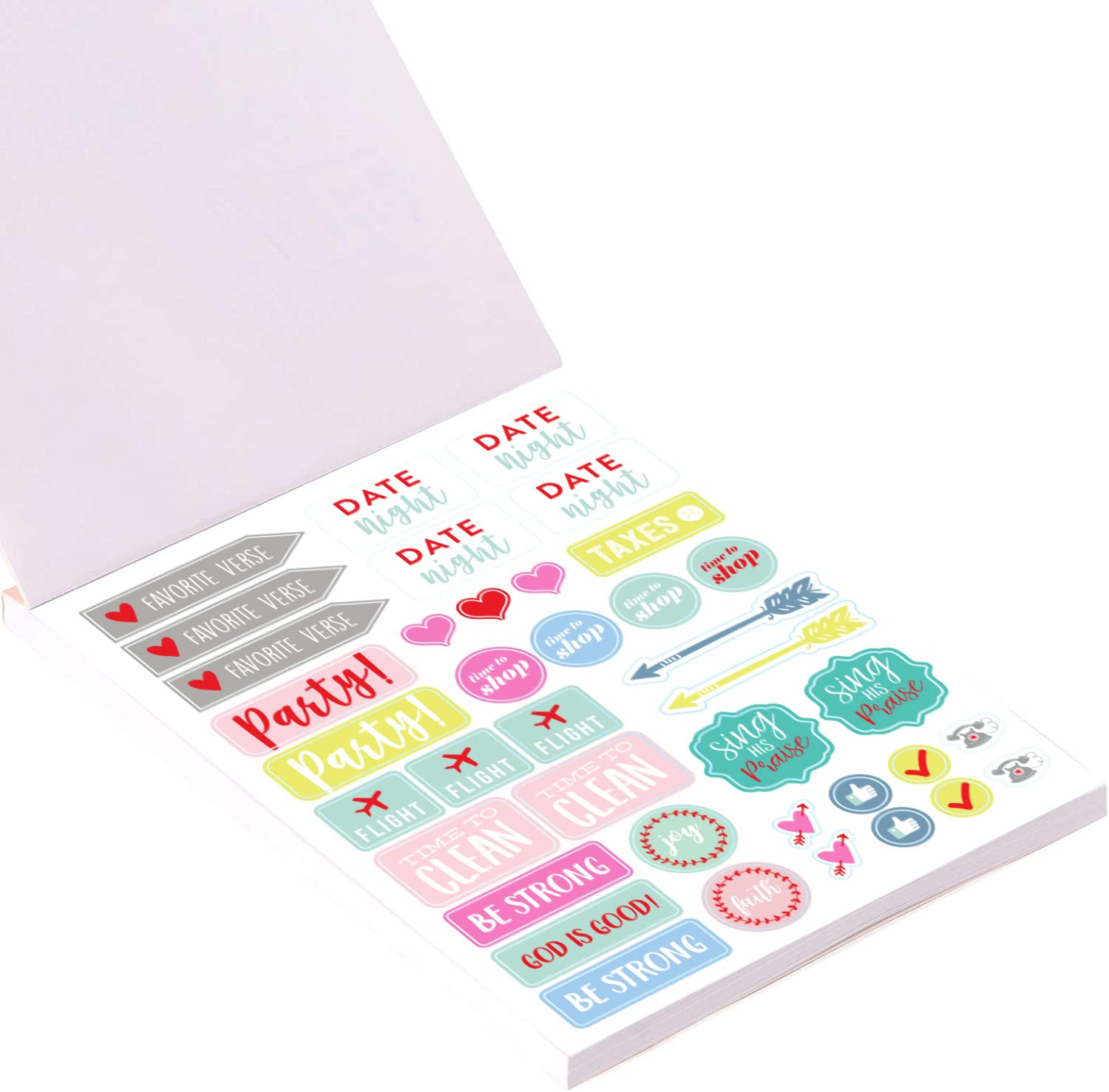 Variety of Stickers in Eccolo Faith Sticker Book