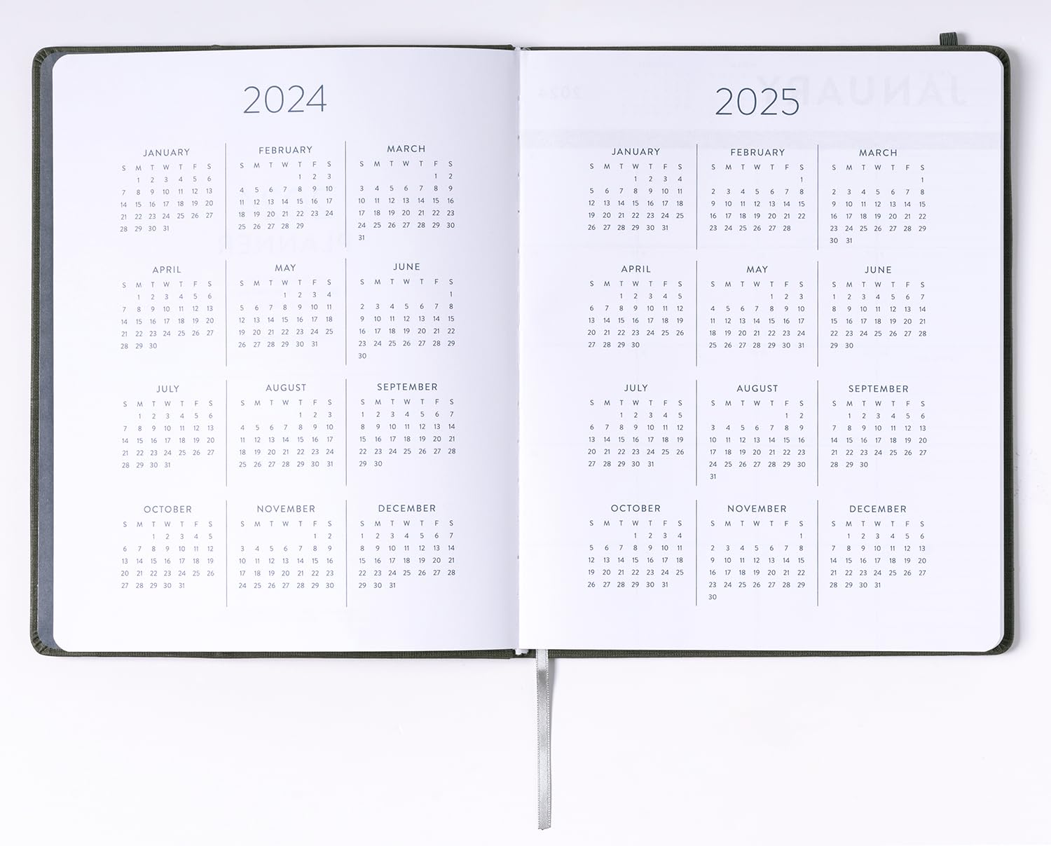 2024 Linen Grey Large Bound Planner