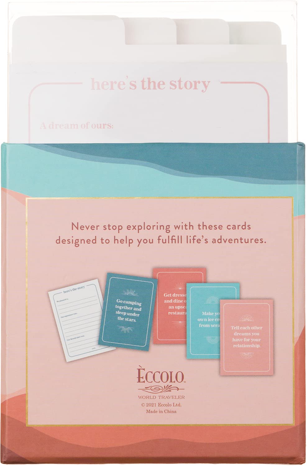 Eccolo Couples Bucket List Cards Box Set - Unique Experiences for Couples