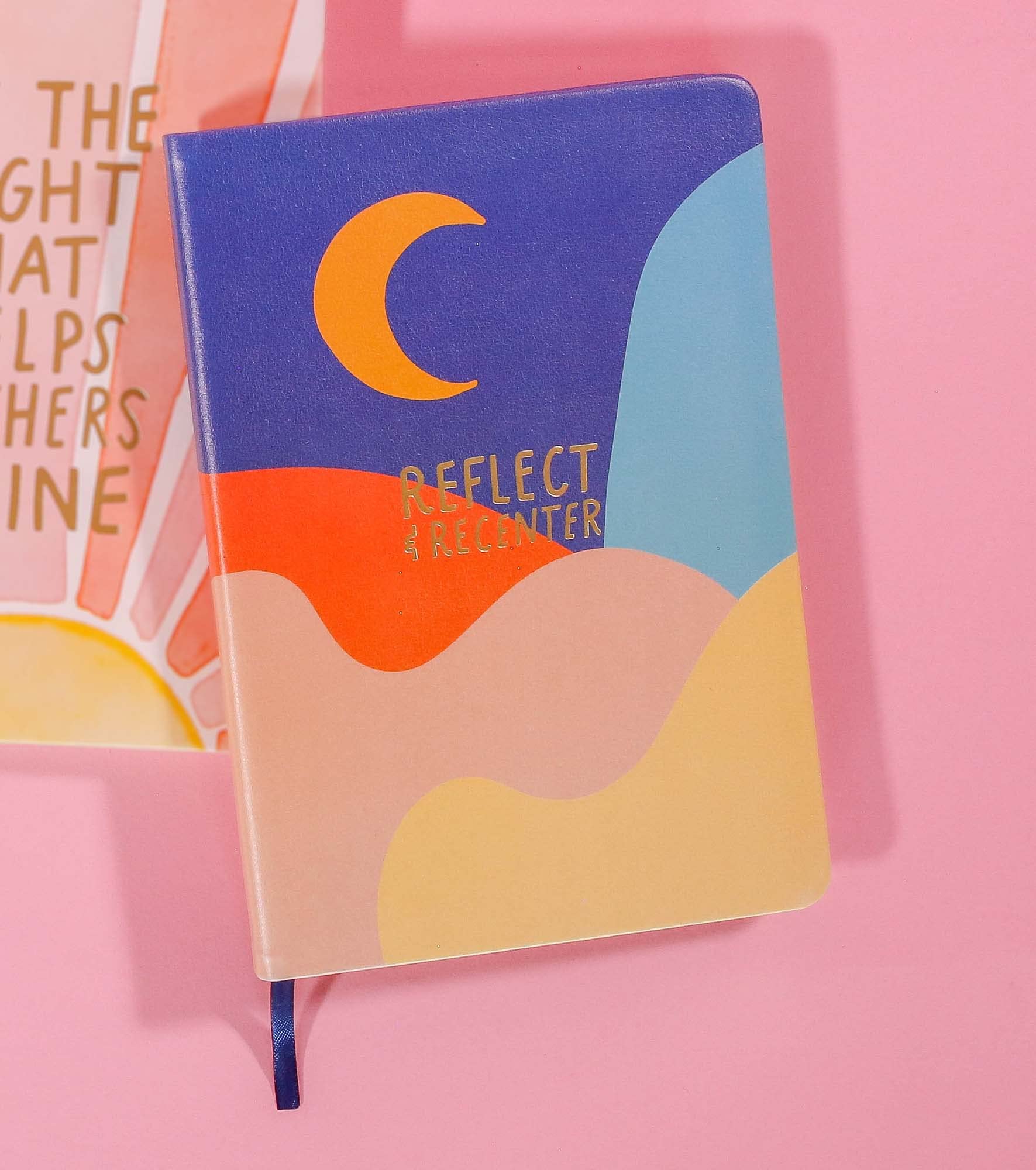 Reflect and Recenter Journal with Gilded Edge Paper