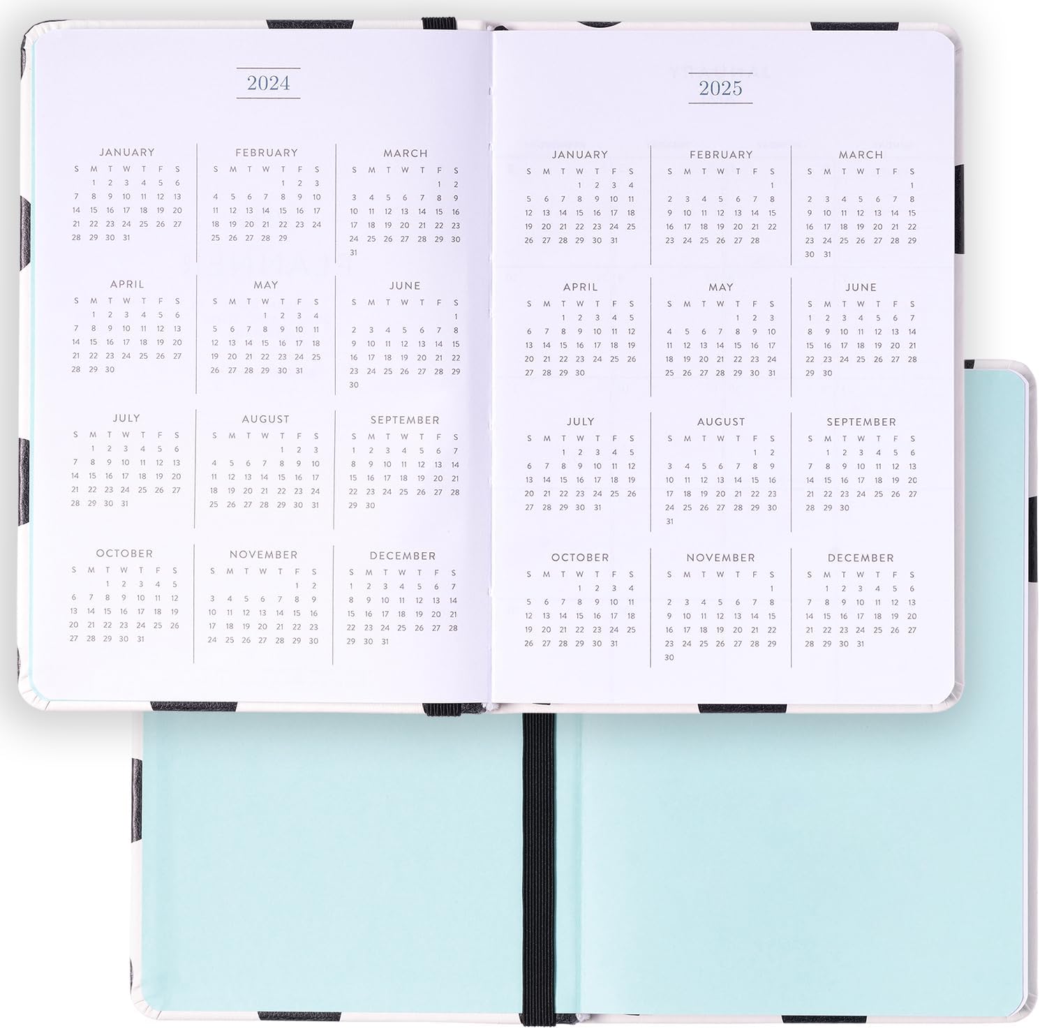 2024 Polka Dot with Pen and Pouch 6x8 Bound Planner