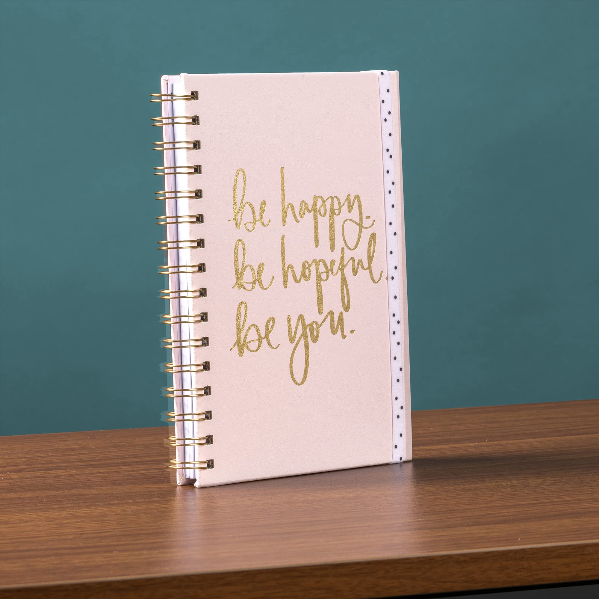 Notebook with elastic band, be happy design