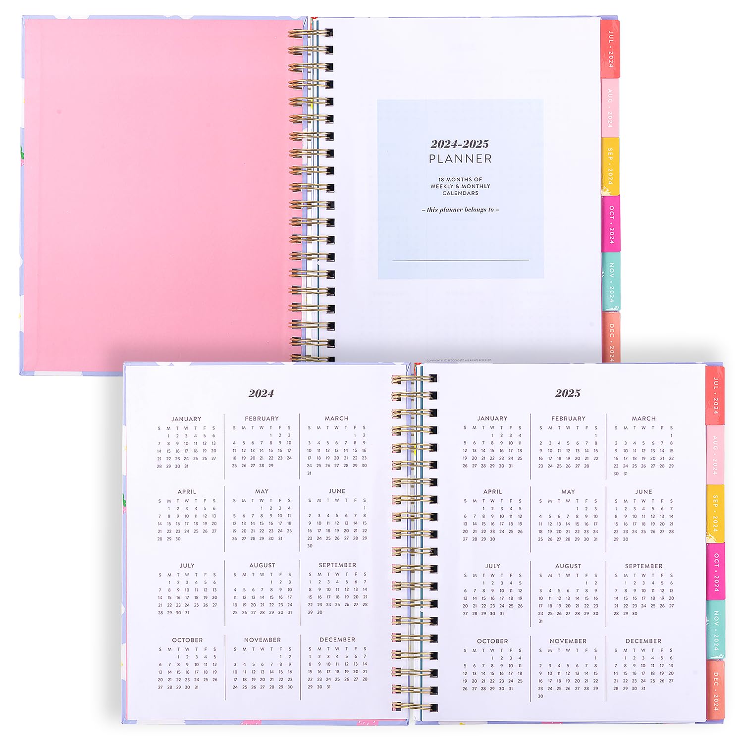 Eccolo 20242025 Strawberry Large Spiral Planner