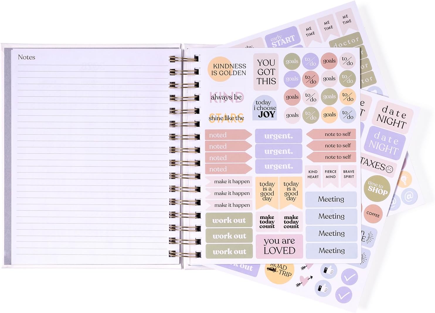 2024 Watercolor Dogs Spiral Fun Planner