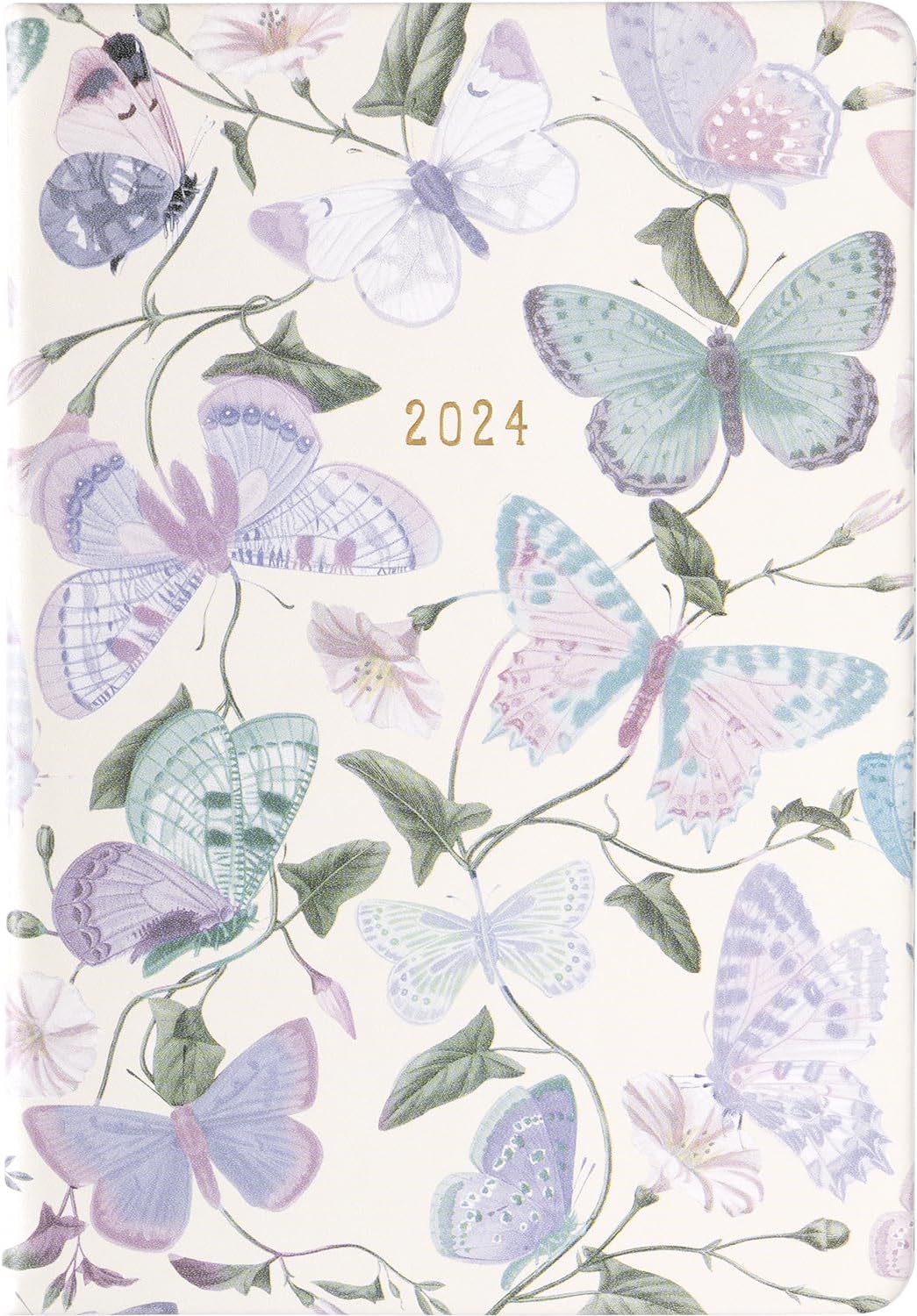 2024 Purple Butterflies 6x8 Bound Planner