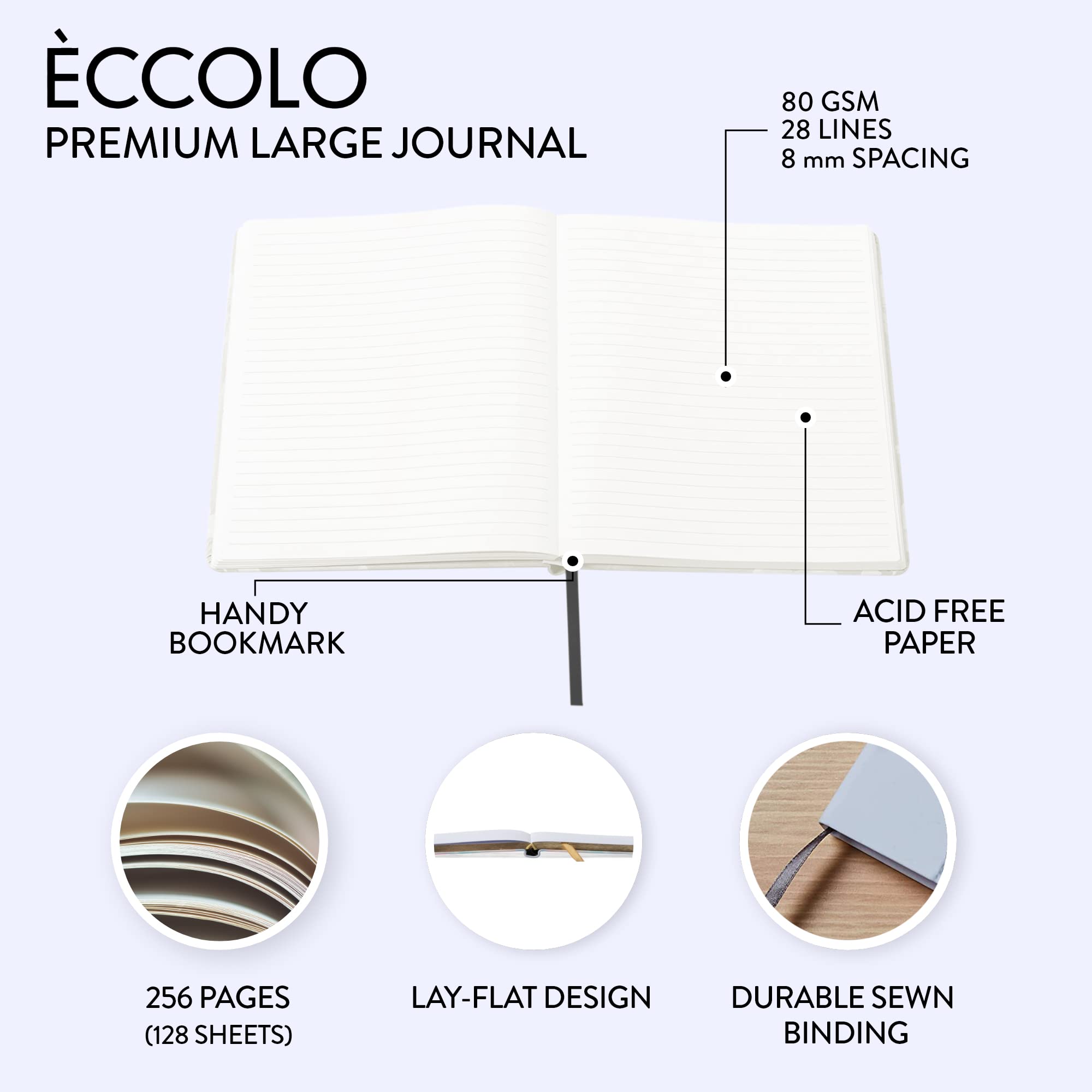 Hardbound Cover Journal with Ribbon Bookmark