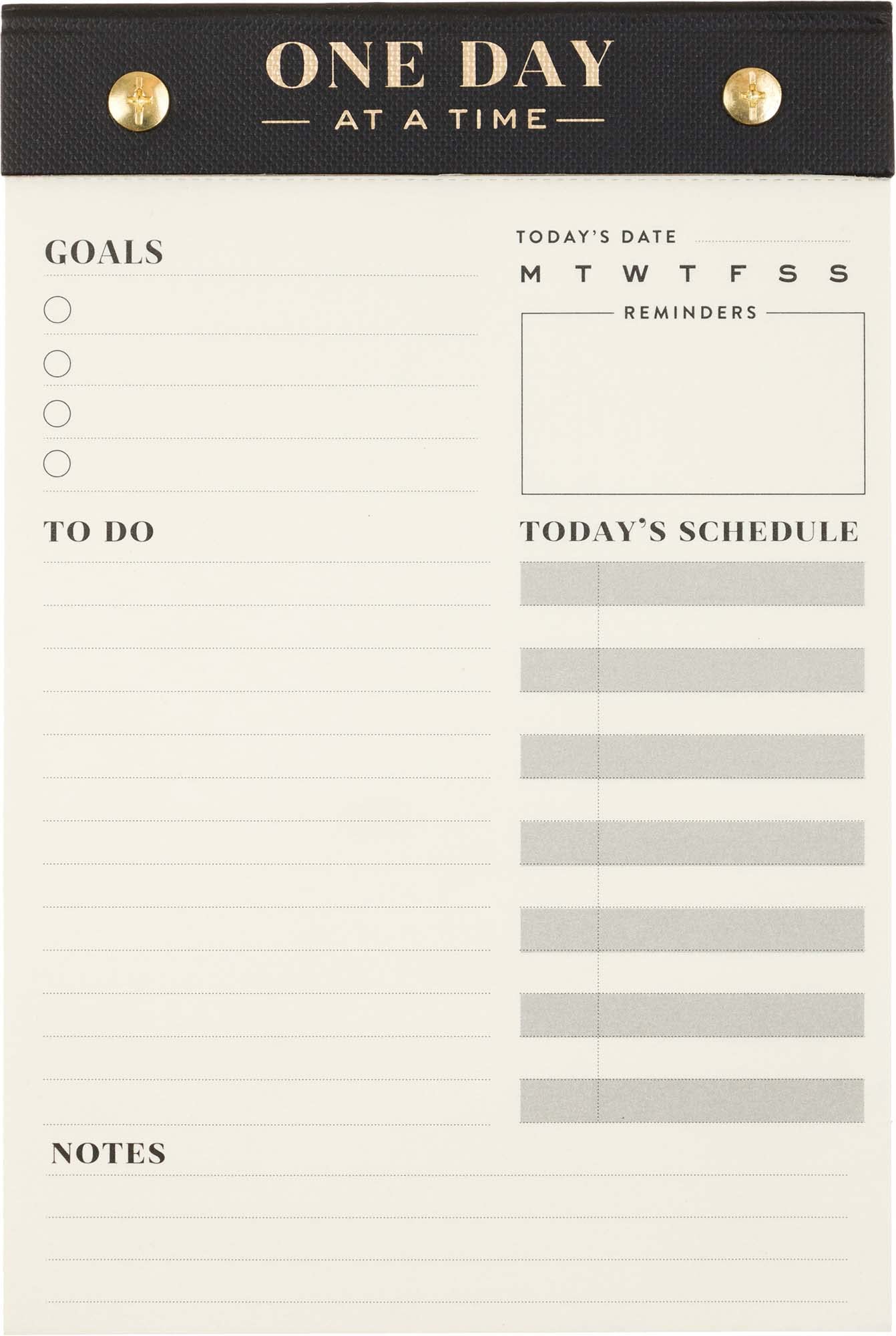 Eccolo One Day at A Time Undated Planner Organizer Pad