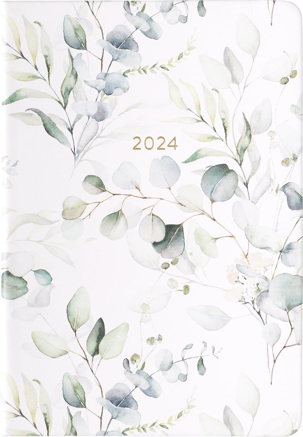 2024 Eucalyptus Watercolor 6x8 Bound Planner