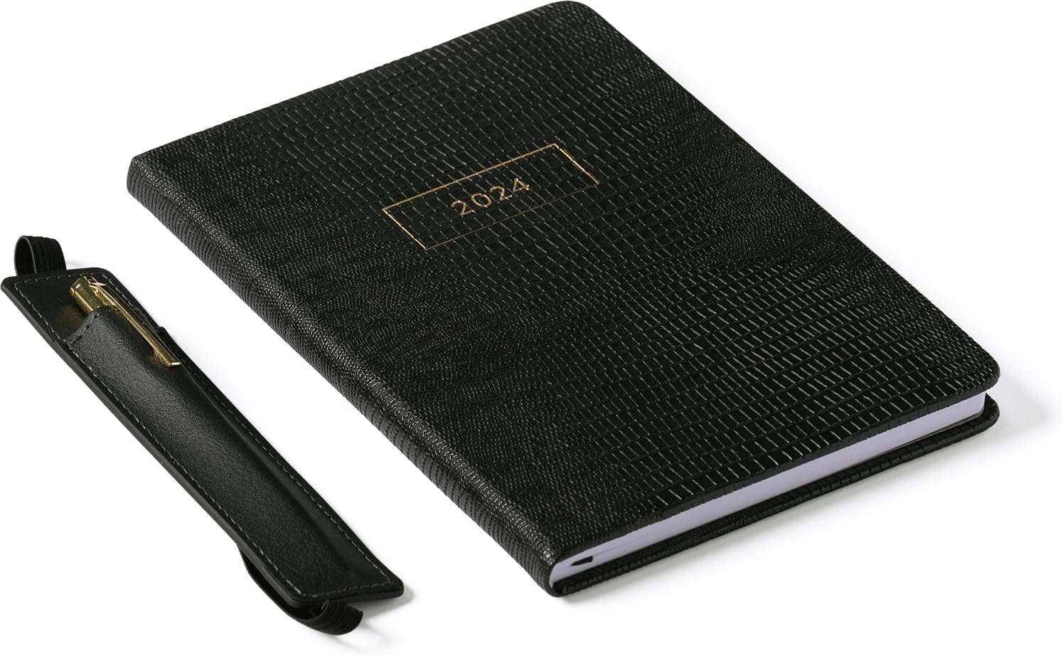2024 Snakeskin with Pen and Pouch 6x8 Bound Planner