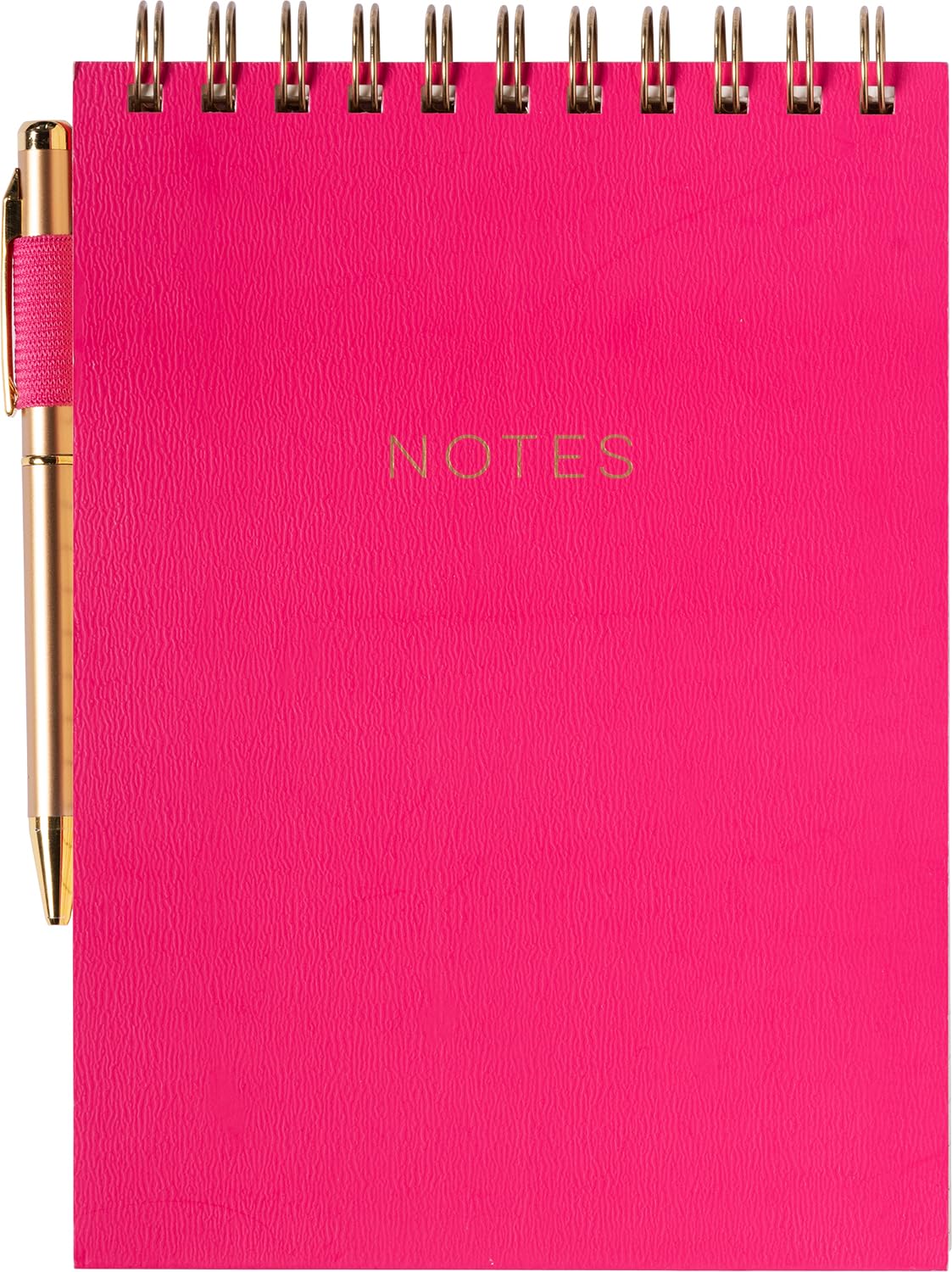 Eccolo Pink Lined Spiral Notebook with Pen Included