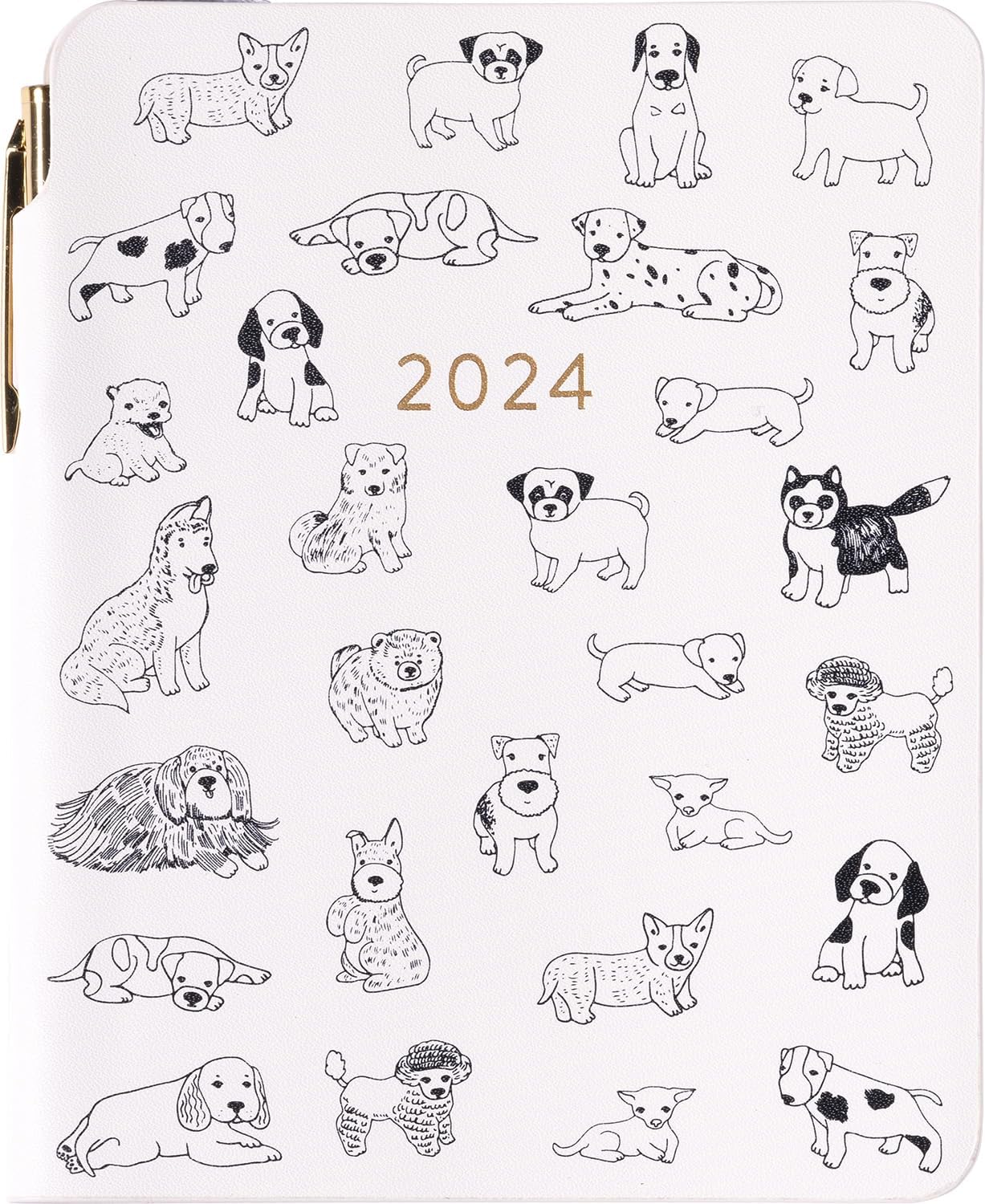 2024 Dog Art Pocket Weekly Planner