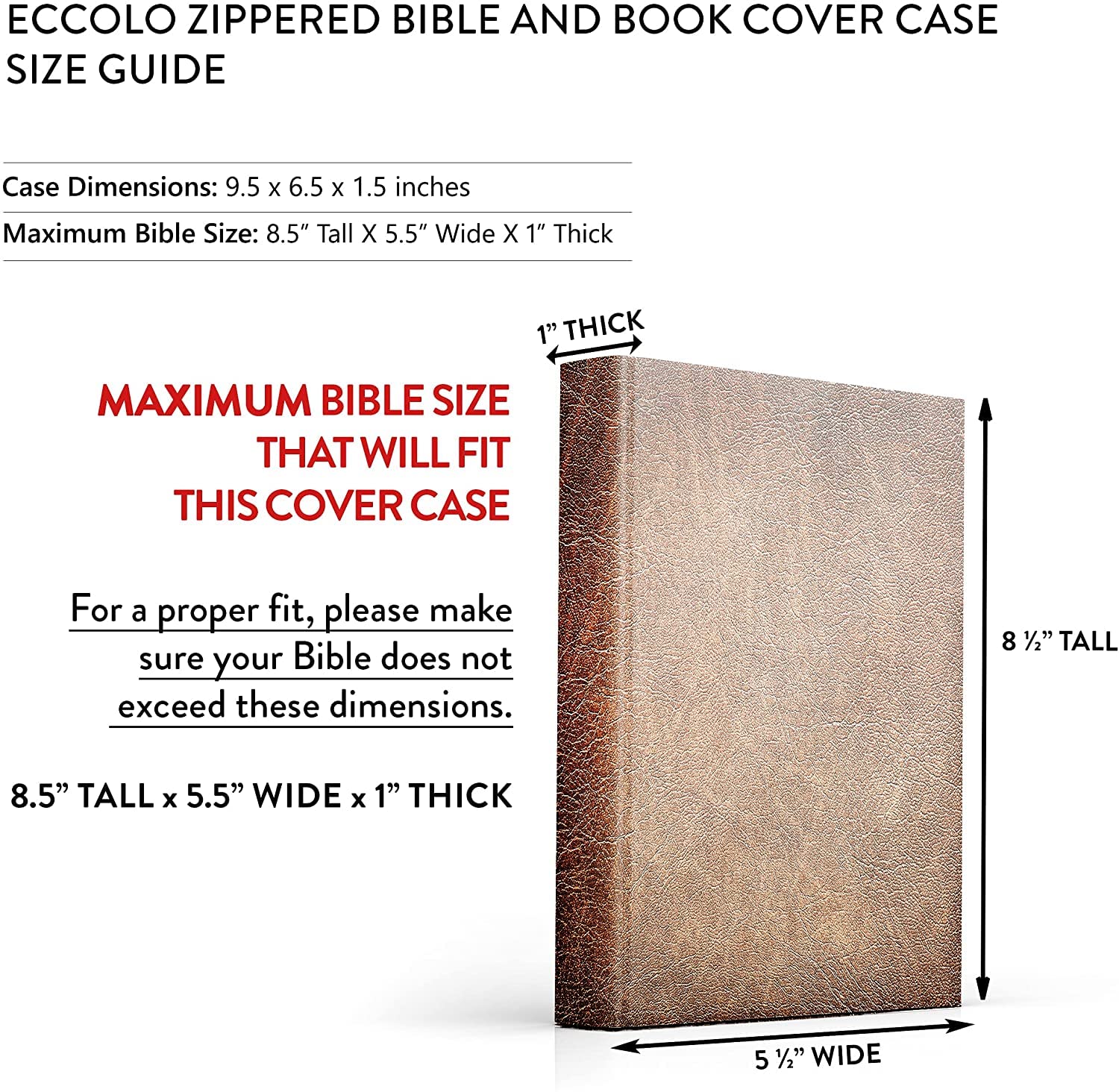 Protective Cover for Standard 5.5 x 8.5 Bibles