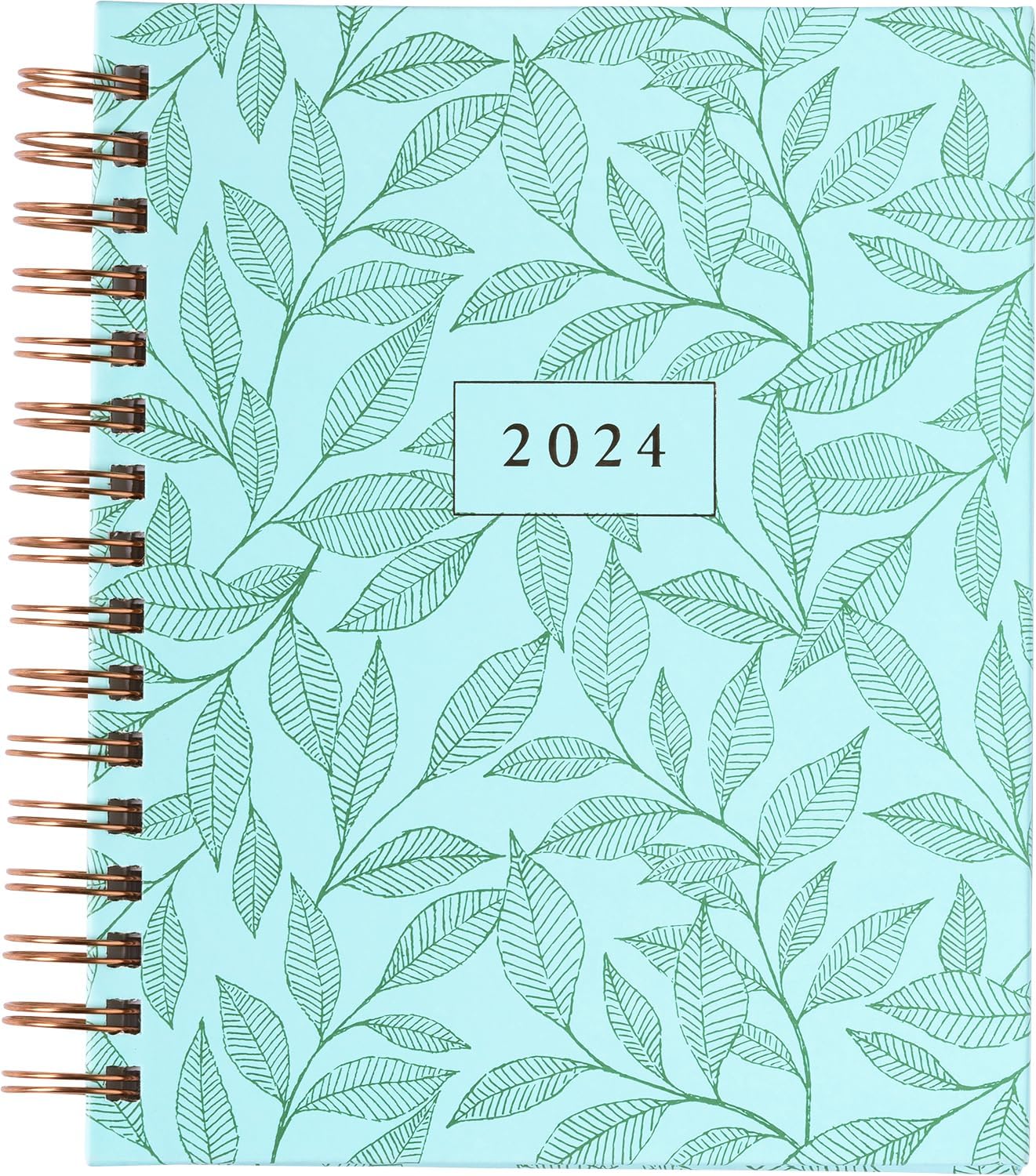 2024 Green Leaf Spiral Fun Planner