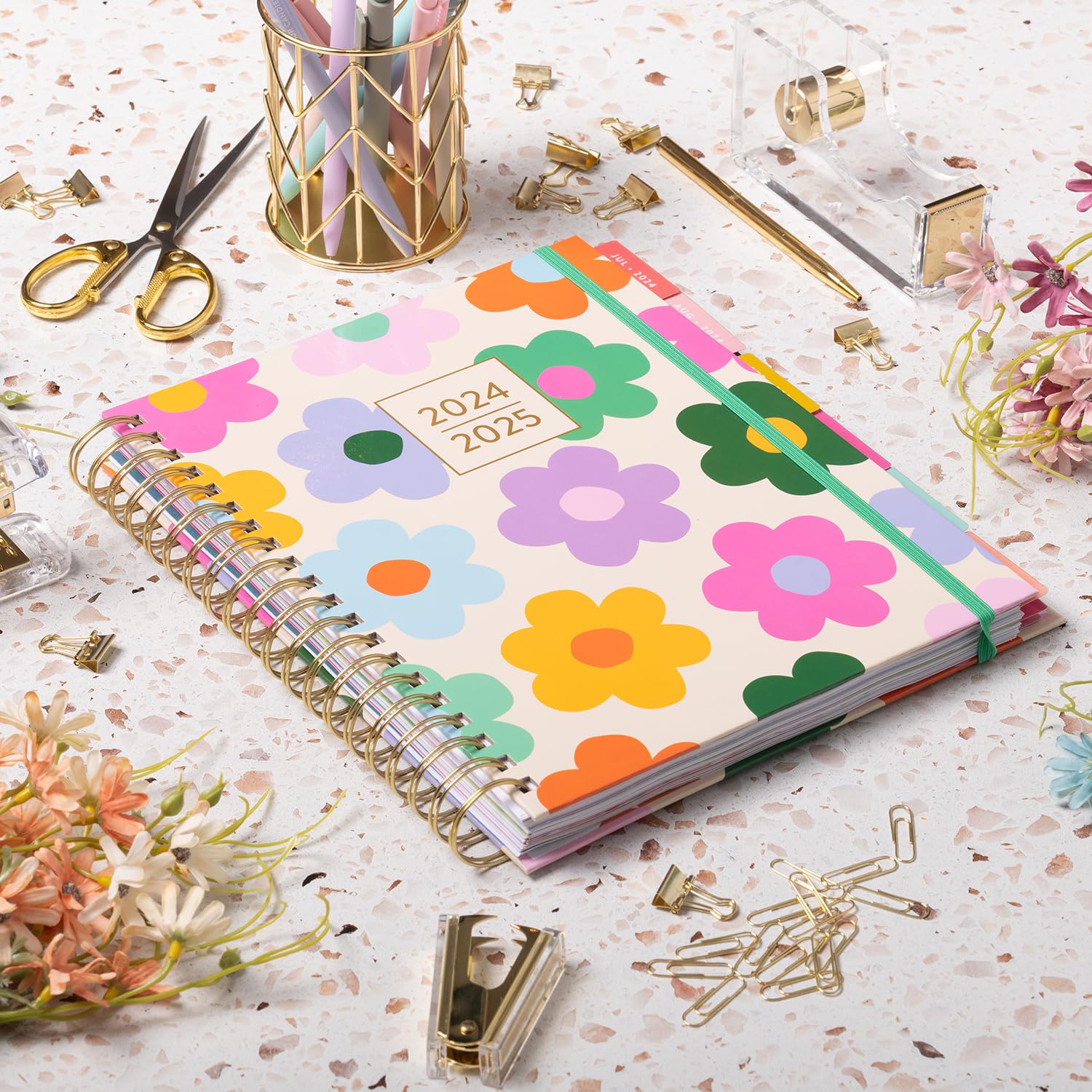 Eccolo 20242025 Plump Flower Large Spiral Planner