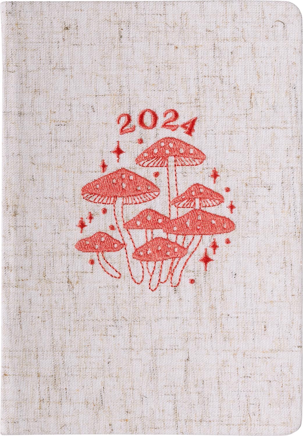 2024 Embroidered Mushroom 6x8 Bound Planner