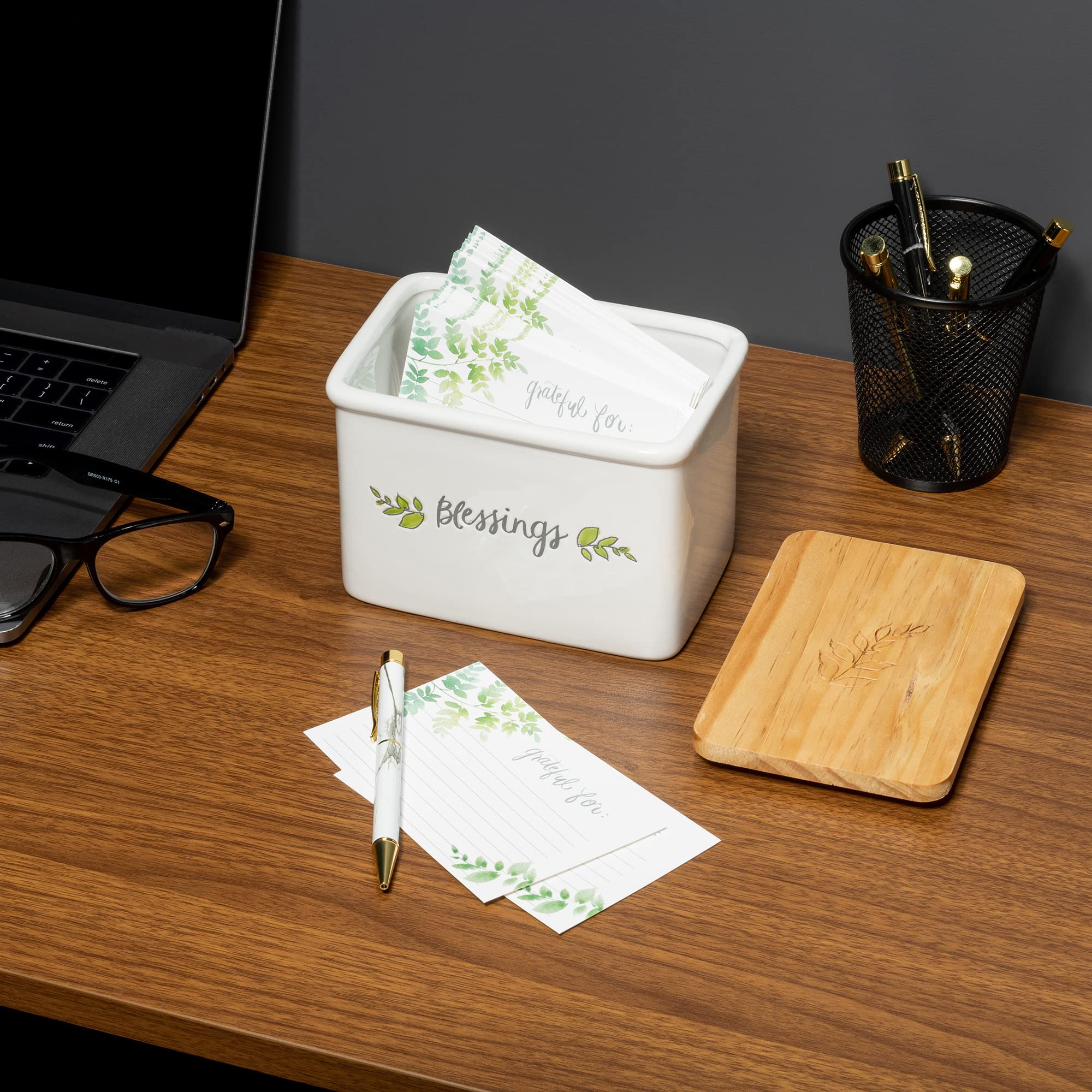 Natural Wood Cover Gratitude Box