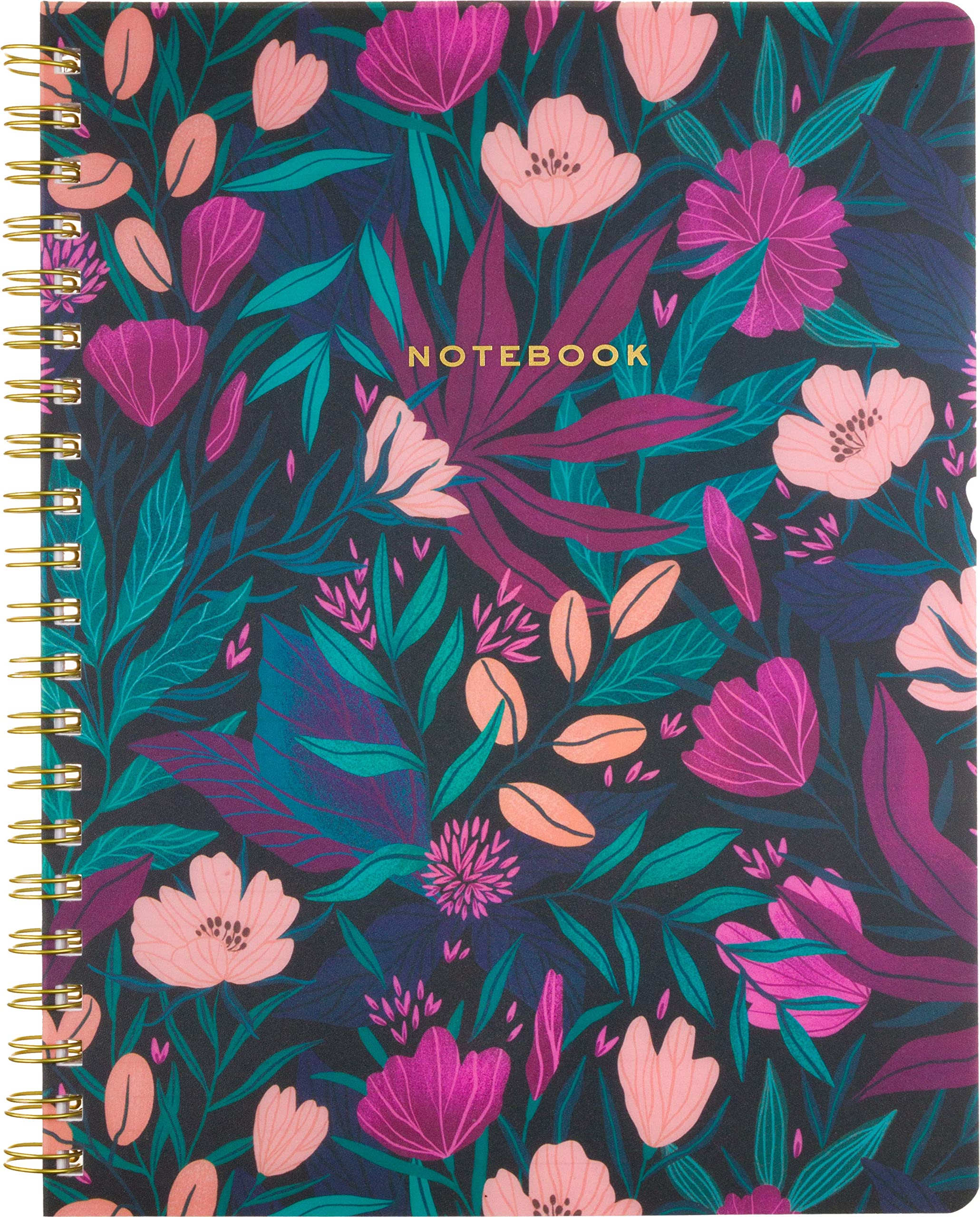 Eccolo Large Spiral Notebook Journal Tropical Floral Cover