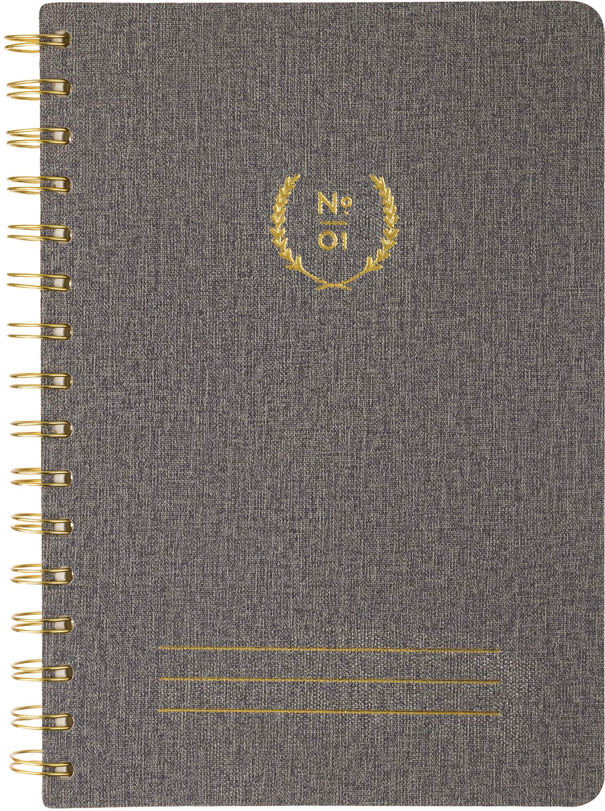 Eccolo 6x8 Wirebound Notebook Oxford Grey