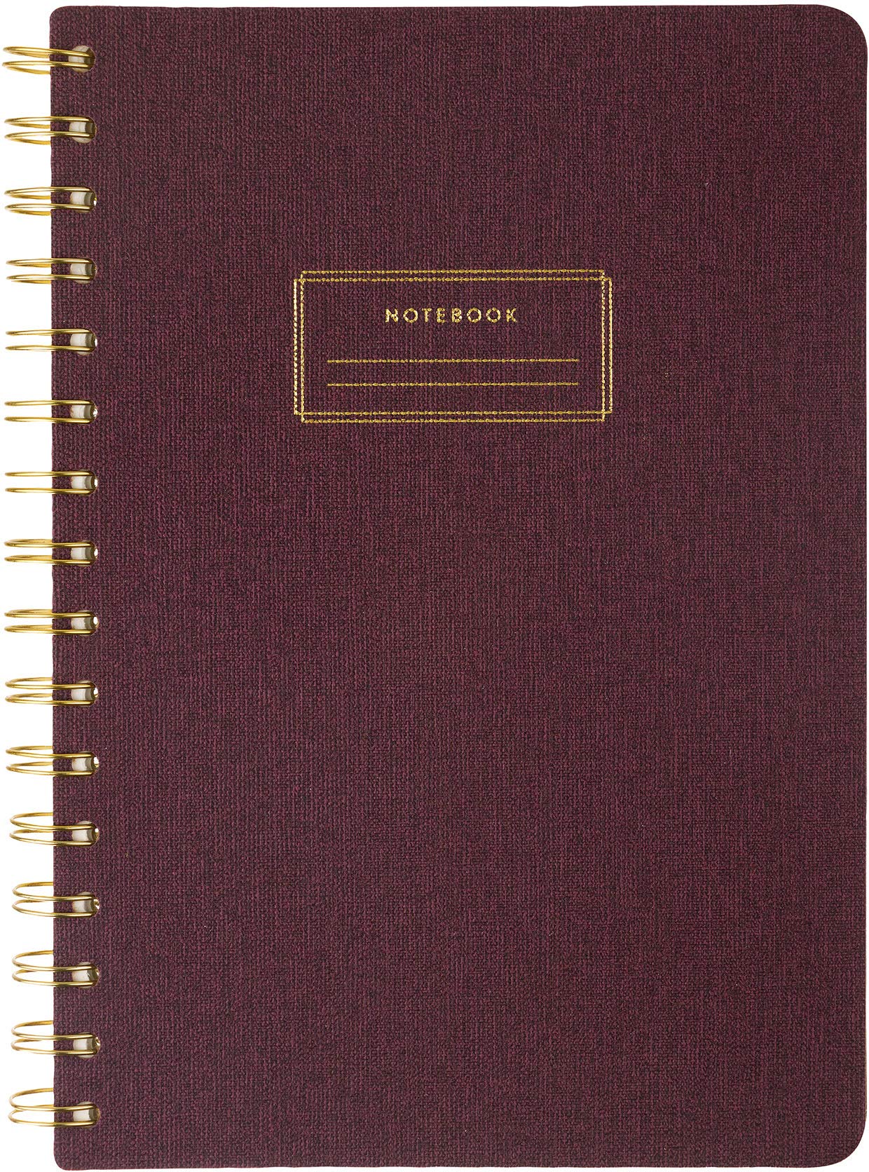Eccolo 6x8 Wirebound Notebook Oxford Burgundy